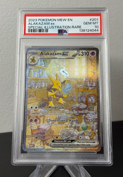 Pokemon 2023 PSA 10 Alakazam EX 151 Special Illustration Rare 201/165 MEW EN - Image 1