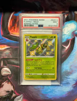 Pokemon TCG Flapple Shining Fates SV013/SV122 Holo Shiny Holo Rare PSA 9 - Image 1