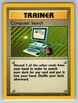 Computer Search 71/102 Base Set Rare Pokemon Card - Image 1