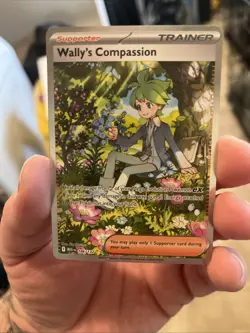 Wally's Compassion 186/132 Me01: Mega Evolution Holo Card Near Mint Condition - Image 1