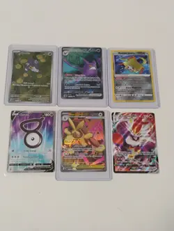 Pokemon Cinderace/Mega Lopunny/Unown Full Arts/Illustration Rare Holo Cards - Image 1