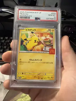 PSA 10 Pikachu 020/M-p McDonald’s Happy Set Promo 2025 Pokemon Card Japanese - Image 2