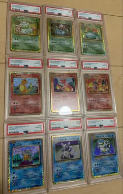 PSA 10,9 SEQ CLF Charizard Venusaur Blastoise 9 cards set Pokemon Classic 2023 - Image 2