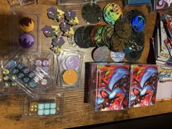 Pokemon Accessories Lot (Card Sleeves,Fun Packs,Coins,Dice,Deck Box) - Image 2