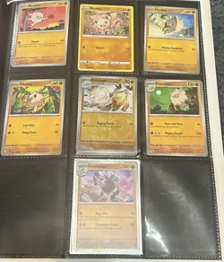Pokemon TCG Mankey Evolution Lot of 7 Cards From Various Sets Includes 1 Holo - Image 1