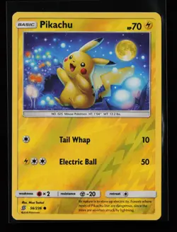 Pikachu 56/236 Reverse Holo Common SM - Unified Minds Pokemon Card - Image 1