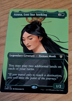 MTG Azusa, Lost but Seeking Commander Masters Borderless NM - Image 1