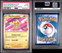 2024 POKEMON INDONESIAN SV-P PROMO #190 PIKACHU IN BATIK SHIRT PSA 4 - Image 3