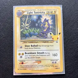 Pokemon TCG Celebrations Light Toxtricity SWSH137 Black Star Promo Holo SWIRL NM - Image 1