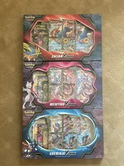 Pokemon TCG V-Union Special Collection Set of 3 Boxes Greninja Mewtwo Zacian 🔥 - Image 1