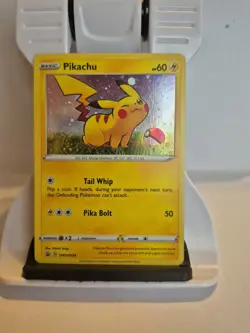 Pokemon TCG SWSH039 Pikachu Holo Black Star Promo Card - Image 1
