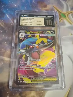 2025 Pokemon Phantasmal Flames #113/094 Mega Sharpedo Ex UR CGC 10 PRISTINE - Image 1