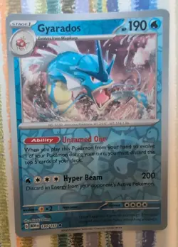 Gyarados Scarlet & Violet 151 Pokemon Card Reverse Holo 130/165 - Image 1