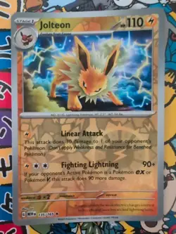 Pokemon Jolteon Scarlet & Violet 151 Reverse Holo 135/165 Pokemon Card - Image 1