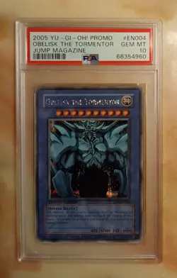 Yu-Gi-Oh 2005 Obelisk The Tormentor PSA 10 GEM MINT JMP-EN004 Secret Rare! - Image 1