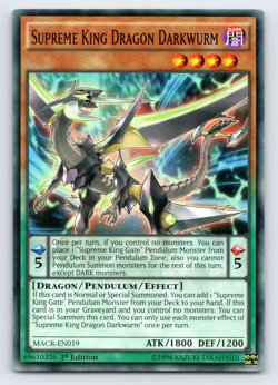 Supreme King Dragon Darkwurm - MACR-EN019 - Common - 1st Edition Yugioh - Image 1