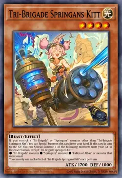BPRO-EN025 Tri-Brigade Springans Kitt Secret Rare 1st Edition YuGiOh Preorder - Image 1
