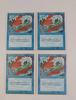 4X Blue Elemental Blast MTG Vintage 1995 Interrupt Card Magic the Gathering LP - Image 1