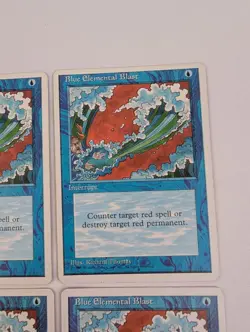 4X Blue Elemental Blast MTG Vintage 1995 Interrupt Card Magic the Gathering LP - Image 3