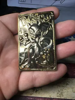 1999 Mewtwo 23K Gold Plated Trading Card - Burger King - Pokemon - Image 1