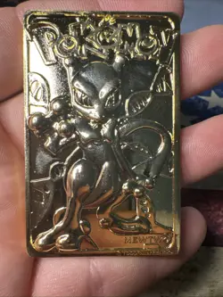 1999 Mewtwo 23K Gold Plated Trading Card - Burger King - Pokemon - Image 3