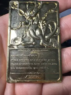1999 Mewtwo 23K Gold Plated Trading Card - Burger King - Pokemon - Image 4