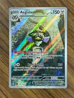 Paradox Rift Pokemon Card, Aegislash 210/182 Secret Rare (NM) - Image 1