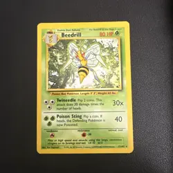 Pokemon Card TCG Beedrill Base Set 17/102 Regular Unlimited Rare 1999 WOTC LP - Image 1