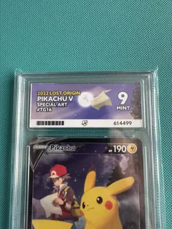 Pokemon Pikachu TCG v Lost Origin Ace Label 9 English Trainer Gallery TG16/TG30 - Image 3