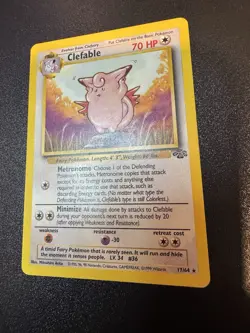Vintage Pokemon Clefable 17/64 Jungle Non-holo Rare WotC 1999 NM - Image 2
