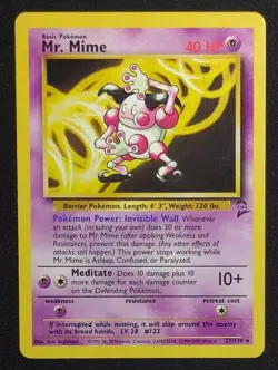 Mr.Mime 27/130 Base Set 2 Pokemon Card - Image 1