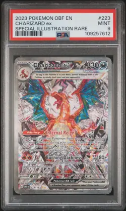 Pokemon TCG Scarlet & Violet Obsidian Flames Charizard EX 223/197 PSA 9 - Image 1