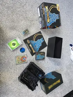 Mega Evolution Lucario Etb and Riolu Promo Pokemon Card - Opened, No Packs. - Image 1