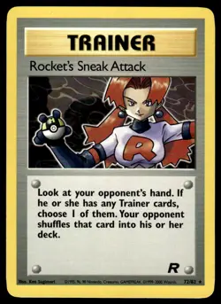 Pokemon TCG Team Rocket #72/82 Rocket's Sneak Attack LP - Image 1
