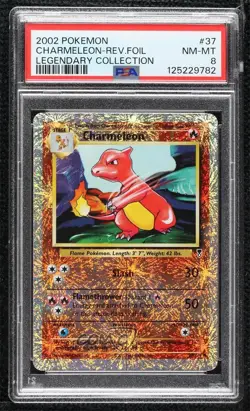 Charmeleon Reverse Foil Pokemon Legendary Collection PSA 8 2002 - Image 1