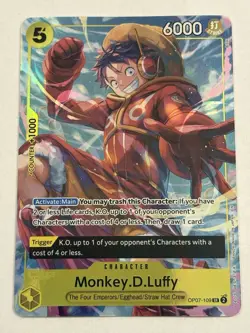 One Piece TCG Monkey D. Luffy Illustration Box OP07-109 - Image 1