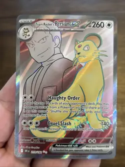Team Rocket's Persian Ex 219/182 Ultra Rare Destined Rivals Pokemon TCG Card NM - Image 1
