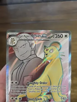 Team Rocket's Persian Ex 219/182 Ultra Rare Destined Rivals Pokemon TCG Card NM - Image 2