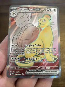Team Rocket's Persian Ex 219/182 Ultra Rare Destined Rivals Pokemon TCG Card NM - Image 3
