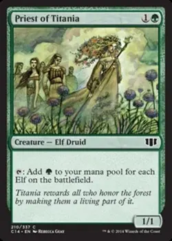 MTG Priest of Titania Commander 2014 210/337 Regular Common - Image 1