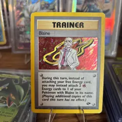 Pokemon TCG Blaine Trainer Holo Gym Challenge 17/132 - Image 2