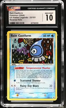 Pokemon 2004 Rain Castform EX Hidden Legends - 23/101 Reverse Holo CGC 10 - Image 1