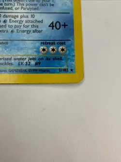 Blastoise Holo Base Set Unlimited Lightly Played Vintage Pokemon TCG - Image 3