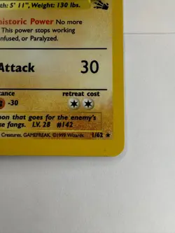 Aerodactyl Holo - Fossil Set Unlimited (1999) - Lightly Played - Vintage Pokemon - Image 3