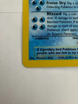 Articuno Holo - Fossil Set Unlimited (1999) - Near Mint - Vintage Pokemon - Image 2