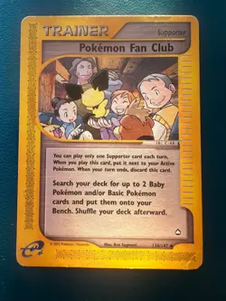 Pokemon Fan Club 130/147 - Aquapolis Pokemon TCG HP - Image 1