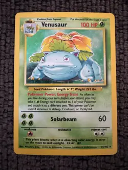 1999 Pokemon Base Set Venusaur Holo #15/102 - Unlimited - Vintage WOTC - Image 1