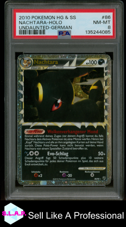 NACHTARA-HOLO UNDAUNTED-GER POKEMON HEARTGOLD&SOULSILVER UNDAUNTED 2010 86 PSA 8 - Image 1