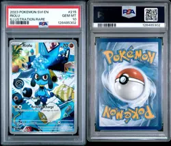 PSA 10 POKEMON SVI EN-SCARLET & VIOLET #215 RIOLU ILLUSTRATION RARE - Image 3