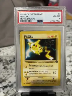 Pokemon TCG Pikachu Movie Promo #4 Psa 8 - Image 1